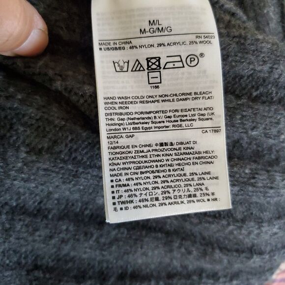 Gap Wool Cozy Open Long Cardigan Sweater Charcoal Grey Womens Sz M L has pilling - Picture 16 of 16